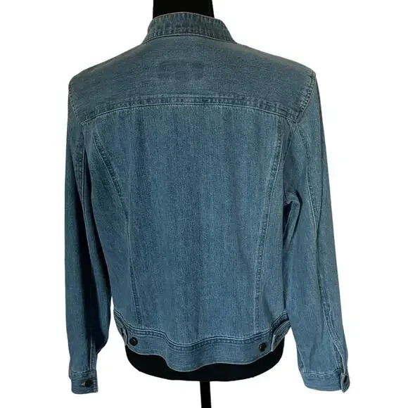 Crazy Horse (LP) Denim Jacket Clean Lines Women's Petite Large - Picture 15 of 15